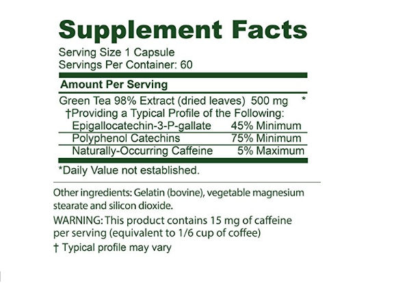 Green Tea Extract Supplement by Nature's Wellness